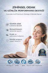 Omega Mind Patch - Hafıza ve odaklanma İçin Omega 3 Desteği, Beyin Fonksiyonlarını Güçlendirici bant