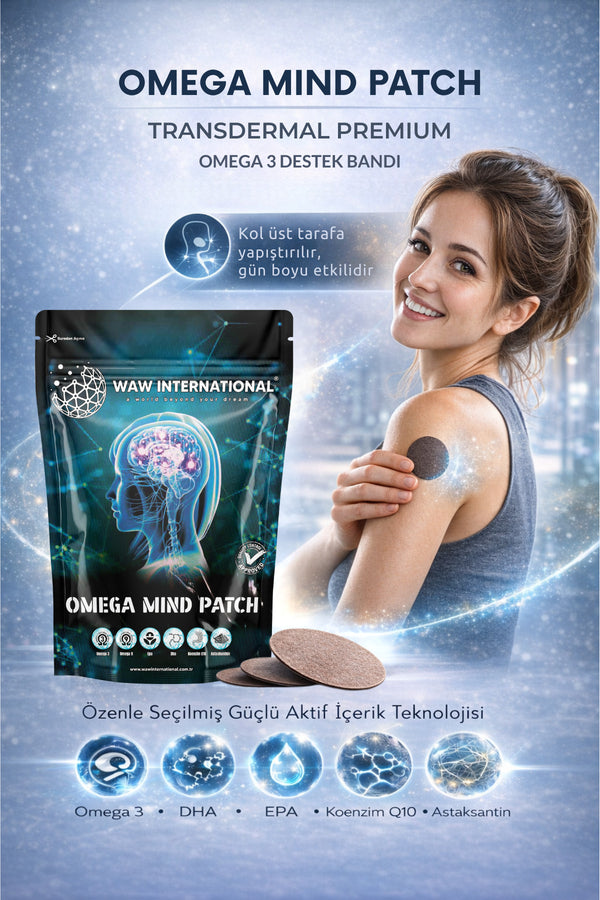 Omega Mind Patch - Hafıza ve odaklanma İçin Omega 3 Desteği, Beyin Fonksiyonlarını Güçlendirici bant
