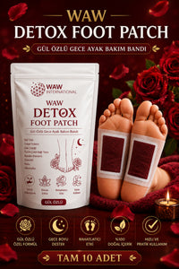 WAW Detox Foot Patch 10 Adet – Gül Özlü Gece Ayak Bakım Bandı