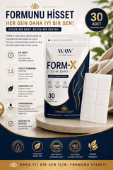 FORM-X Slim Bant 30 Adet – Göbek Bandı & Basen Bandı Vücut Şekillendirme Destek Transdermal Bant