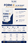 FORM-X Slim Göbek Basen Bandı 30 Adet + Hindiba Kahvesi 150 g