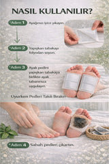 WAW Detox Foot Patch 10 Adet – Ayak Altı Gece Bakım Bandı
