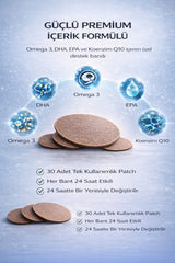 Omega Mind Patch - Hafıza ve odaklanma İçin Omega 3 Desteği, Beyin Fonksiyonlarını Güçlendirici bant