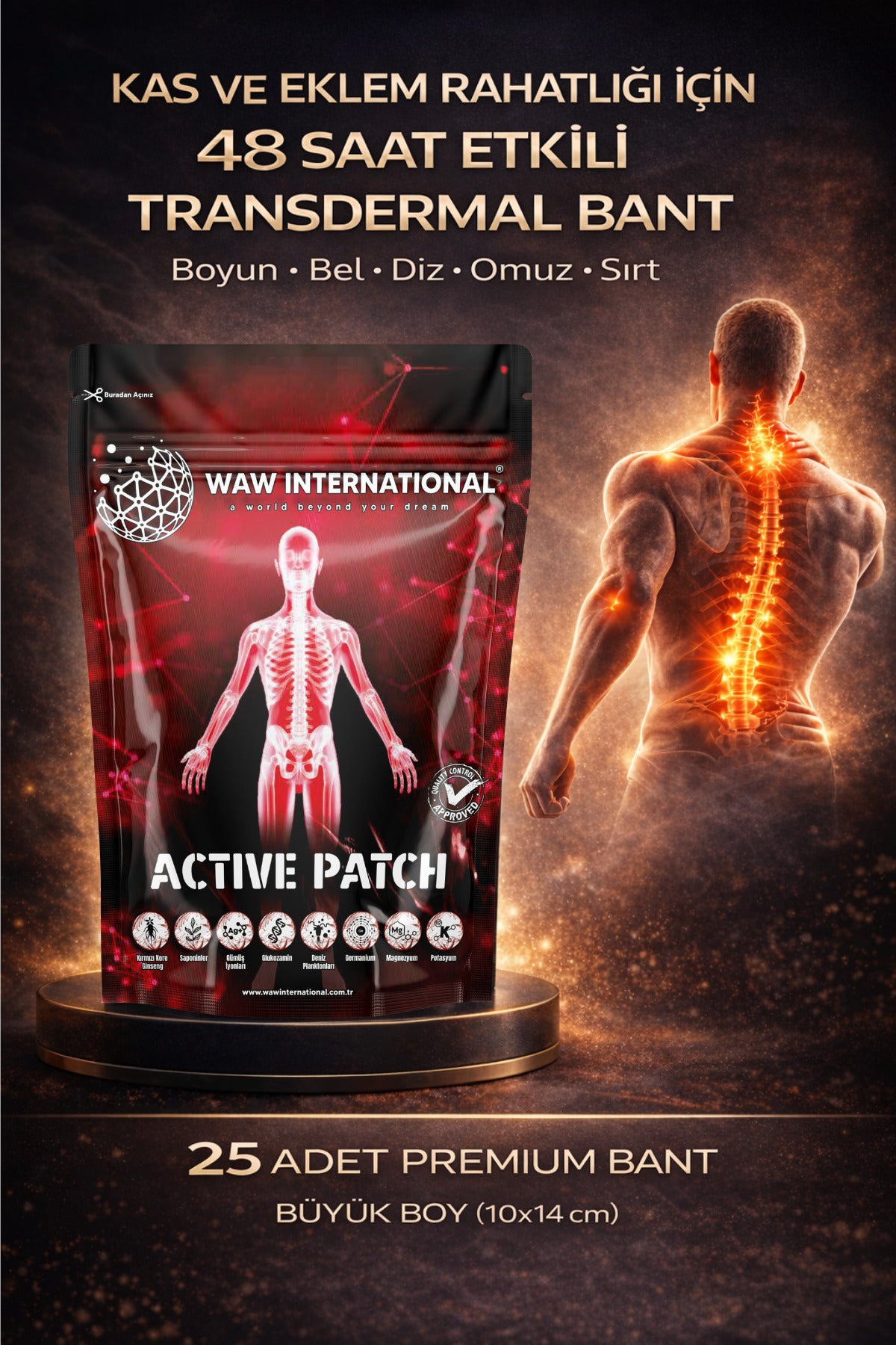 Premium Ağrı Bandı – Kas & Eklem Destekleyici Transdermal Bant