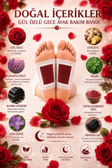WAW Detox Foot Patch 10 Adet – Gül Özlü Gece Ayak Bakım Bandı