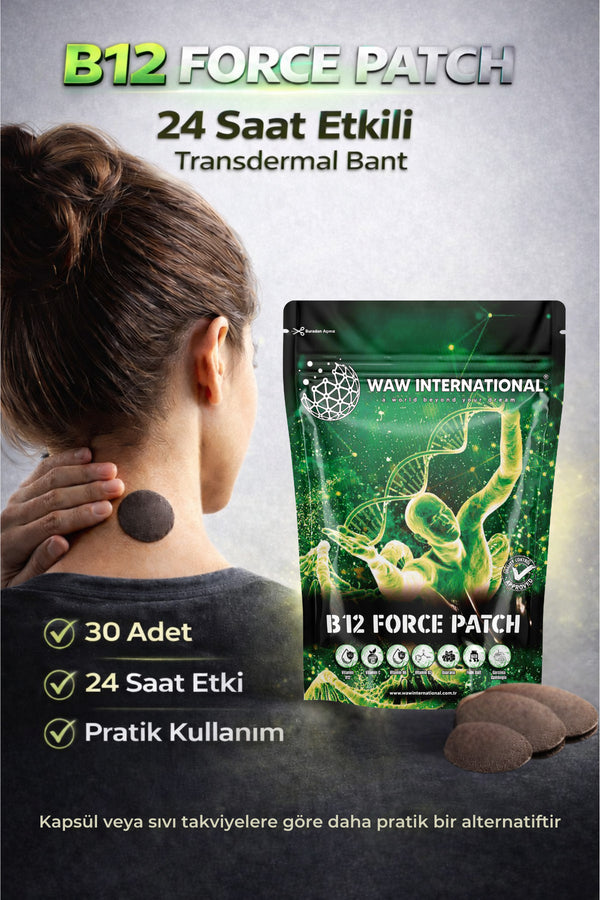 B12 Force Patch - Hızlı Emilimli Vitamin Desteği Ve Enerji Ve Bant