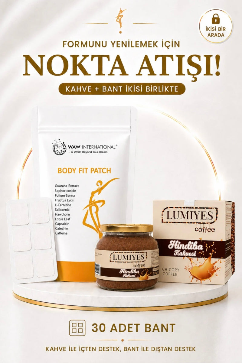Body Fit Patch 30’lu Göbek Bandı + 100 gr Lumiyes Detox Kahvesi – İçten ve Dıştan Destek