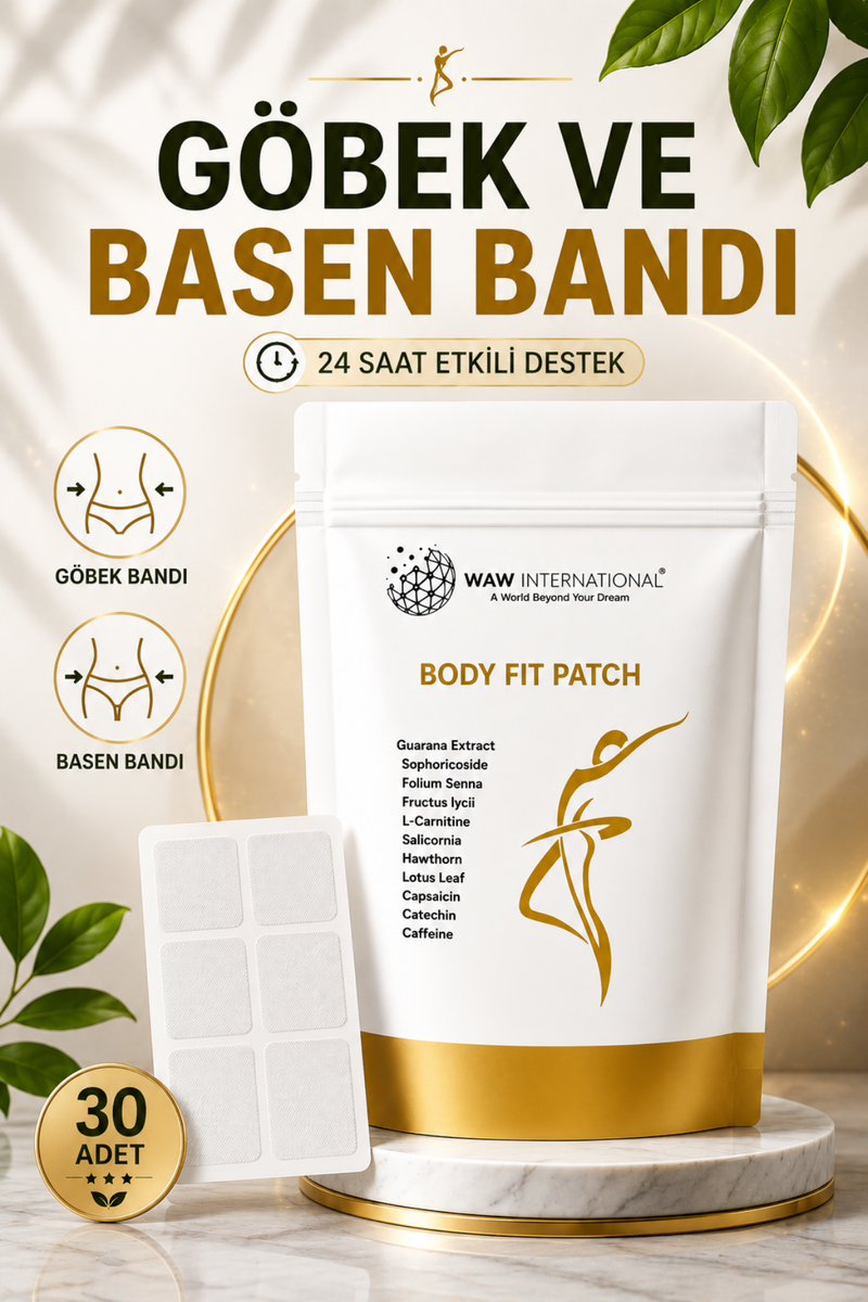 Body Fit Patch – Göbek Bandı 30’lu | Sıkılaşmaya Yardımcı • Tokluk Hissi Destekleyici
